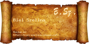 Biel Szelina névjegykártya